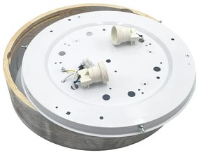 Brilagi - Stropné svietidlo PINO 2xE27/15W/230V borovicové/strieborné priemer 37,5 cm