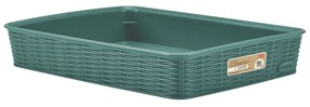 STEFANPLAST Košík Elegance L, 35,5 × 26 × 6 cm, zelenošedý