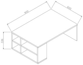 Konferenčný stolík Dafne (biela). Vlastná spoľahlivá doprava až k Vám domov. 1088252