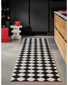 Čierno-biely vnútorný a vonkajší behúň 70x300 cm Marre Black Coral – Pappelina