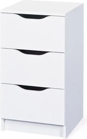 Komoda so 3 zásuvkami Westphalen, biela