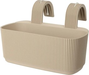 ZÁVESNÝ PLASTOVÝ KVETINÁČ LINE 21X29X19 CM BÉŽOVÁ