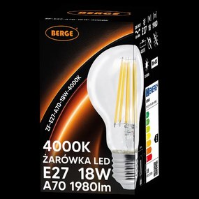 SADA 6x LED žiarovka E27 18W 1980lm 4000K - neutrálna biela