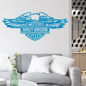 Veselá Stena Samolepka Harley Davidson orol Farba: modrá, Veľkosť: 80 x 34 cm