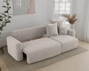 Rohová sedačka Denia (P) (mliečna). Akcia -20%. Vlastná spoľahlivá doprava až k Vám domov. 1133128