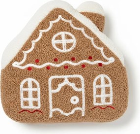 Dekoratívny vankúšik GINGERBREAD HOUSE 40x40 cm, hnedý