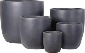MI Sada vonkajších kvetináčov OMBRA 2/6 (tmavosivé)