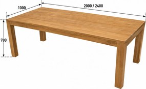 DEOKORK Teakový masívny stôl MONTE CARLO 200 cm