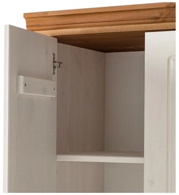 Biela šatníková skriňa z borovicového dreva 65x180 cm Anita – Støraa