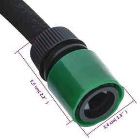 Záhradná priesaková hadica, čierna 0,6" 50 m, guma