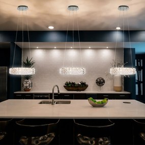 Toolight Toolight, LED závesné osvetlenie 28cm, 12W, 4000K, MS003-CP, chrómová, OSW-09613