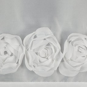 ZÁCLONA NA PÁSKE EVA MINGE ROSES, SADA 2KS 140X270 CM BIELA