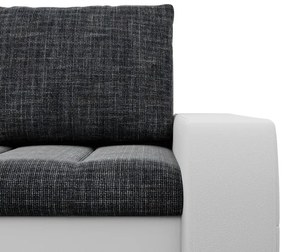 Rohová rozkladacia sedačka AURORA ľavá popolová / biela