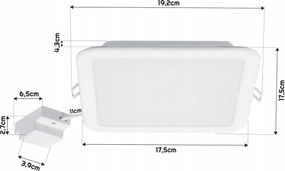 LED panel zapustený štvorcový Philips 12W 1200lm 4000K - biela