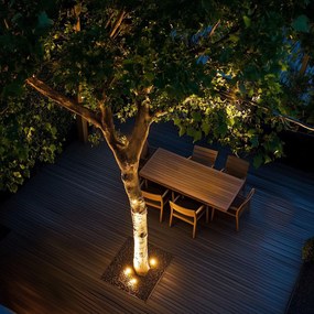 Moderné vonkajšie zemné bodové svetlo čierne AR70 nastaviteľné IP65 - Delux