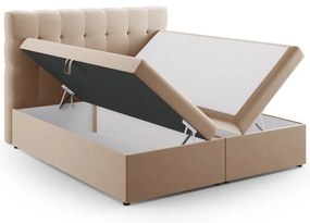 Svetlohnedá boxspring posteľ s úložným priestorom 180x200 cm Bali – Cosmopolitan Design
