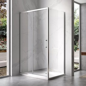 BPS-koupelny Obdĺžnikový sprchovací kút HYD-OK103A 100x80 chróm/transparent + vanička HYD-OSV-ST03A biela