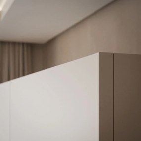 ŠATNÍKOVÁ SKRIŇA BLANCA 3D KAŠMÍR ZLATÉ ÚCHYTKY 150 cm