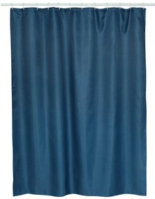 Erga RIST, sprchový záves s háčikmi (12ks) 200x180 cm, tmavá modrá, ERG-08379