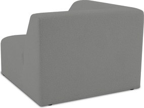 Sivý modul pohovky z textílie buklé (variabilný) Roxy – Scandic