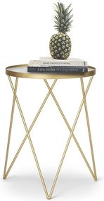 Odkladací stolík EMILY Ø 35,5 cm, zlatý