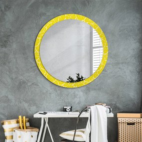 Okrúhle dekoračné zrkadlo s motívom Citrón fi 90 cm