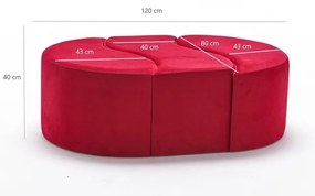 Červený taburet Alya – Artie