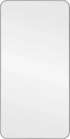 Nástenné zrkadlo Josie 50x100 cm, strieborné hranaté%