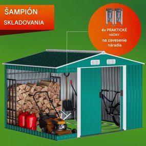 InternetovaZahrada Záhradný domček Z3 257x205x177,5 cm - zelený