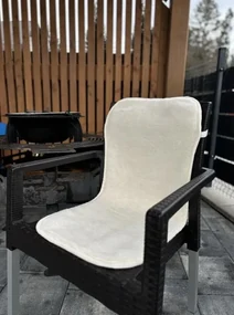 Podsedák z ovčej vlny biely 90x40 cm