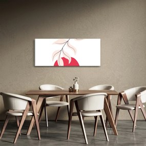 Obraz - Ružová florálna abstrakcia N⁰2 (120x50 cm)