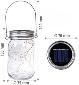 VOLTRONIC sada solárnych pohárov 20 LED, 4 ks