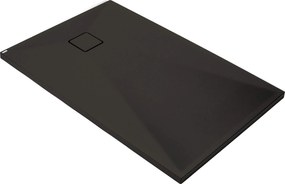 Deante Correo, obdĺžniková granitová sprchová vanička 140x80 cm, čierna matná, DEA-KQR_N48B
