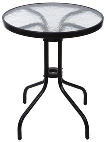 Záhradný stolík 60 cm čierny