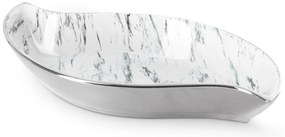 DEKORAČNÁ KERAMICKÁ MISKA SANA (02) 36X19X6 CM BIELY