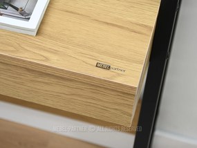 PC stolík Bergino (dub + čierna). Akcia -13%. Vlastná spoľahlivá doprava až k Vám domov. 1135593