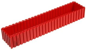 Plastová krabička na náradie 35-250x50 mm, červená