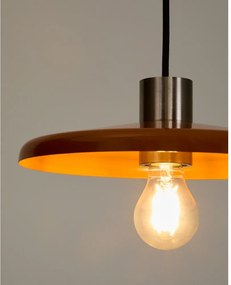 Oranžové závesné svietidlo s kovovým tienidlom Nuvira – Kave Home