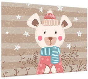 Sklenený obraz - Medvedica (70x50 cm)