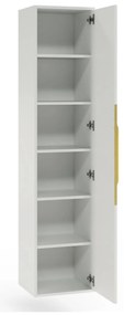 Závěsná koupelnová skříňka Avila 38 cm bílá/zlatá