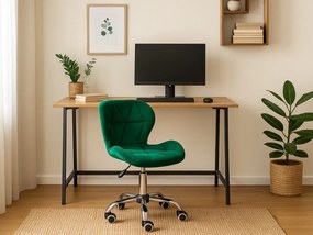 Set do pracovne stôl TAYLOR SONOMA 100x50 cm + kreslo AVOLA VELVET zelené