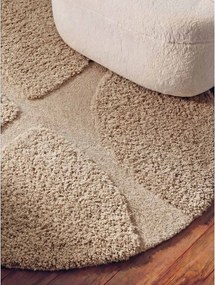 Béžový ručne tkaný okrúhly koberec ø 160 cm Lambeth Jasper – Ted Baker