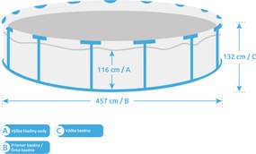 Marimex | Bazén Marimex Florida 4,57 x1,32 m so zabudovaným skimmerom - motív TEAK | 10340322