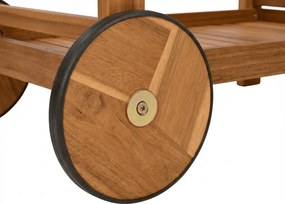 Záhradný servírovací stolík na kolieskach GRIL PARTY, akáciové drevo