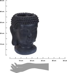 KERAMICKÝ KVETINÁČ BUDDY 26X35 CM TMAVOSIVÁ