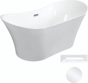Besco Akrylátová voľne stojaca vaňa Amber 170x80 BESCO-Typ výpuste: Click-Clack s prepadom, grafit, BESCO-Rozmery: 170x80, BESCO-Farba: Biela