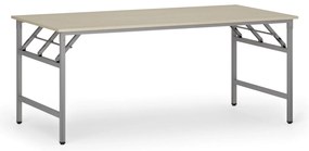 Konferenčný stôl FAST READY, 180x90 cm, sivostrieborná podnož, breza
