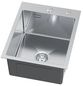 Erga HD, 1-komorový oceľový drez 400x500x210 mm, oceľová, ERG-MLS-HD4050