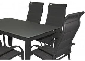 Doppler SALERNO MIAMI antracit - hliníkové záhradné sedenie 6+1/ stôl 150x90