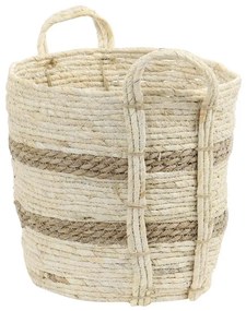 Úložný kôš s uchom GAMEIRO 30 cm (S), white/natural